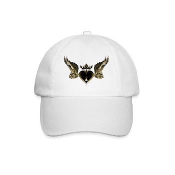 breizh hearts wing ermine Breton crown - Baseball Cap - white/white - Front