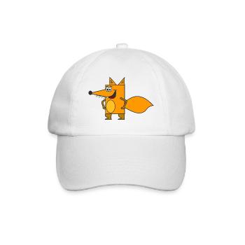 arctic fox fuchs68 - Baseballkappe - Weiß/Weiß - Vorne
