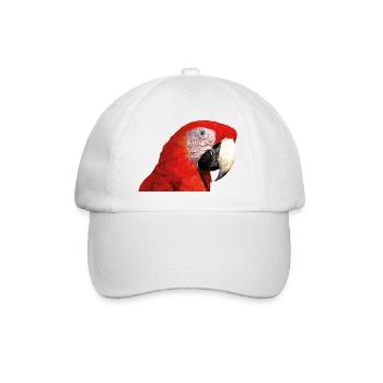 Roter Ara - Baseballkappe - Weiß/Weiß - Vorne