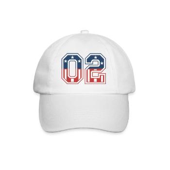 Number 02 USA - Baseball Cap - white/white - Front