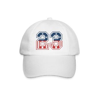 Number 23 USA - Baseball Cap - white/white - Front