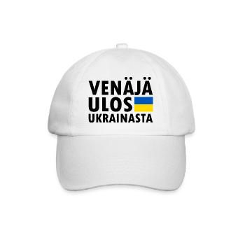 venäjä ulos ukrainasta - Baseballkappe - Weiß/Weiß - Vorne