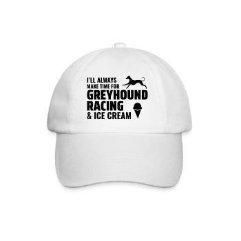 Greyhound Racing Ice Cream Dog Pet Race Animal - Casquette classique - blanc/blanc - Devant