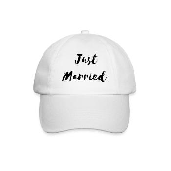 Just Married - Baseballkappe - Weiß/Weiß - Vorne