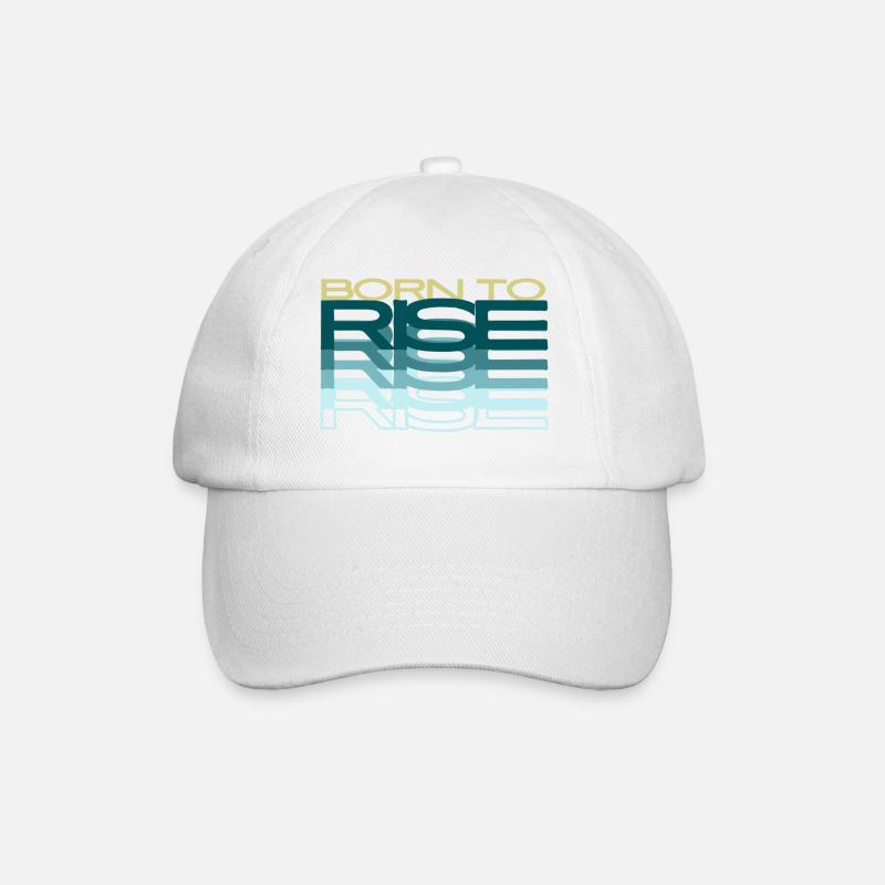 Born to rise up - Baseballkappe - Weiß/Weiß