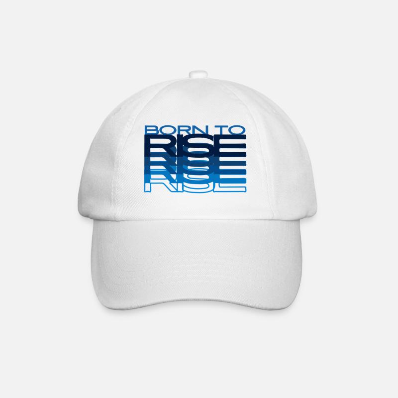 Born to rise - Baseball Cap - white/white
