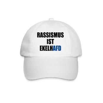 rassismus ist ekelhafd - Baseballkappe - Weiß/Weiß - Vorne