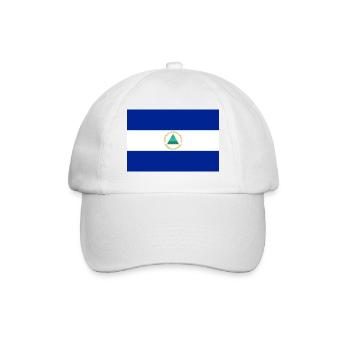 Flagge Nicaragua - Baseballkappe - Weiß/Weiß - Vorne