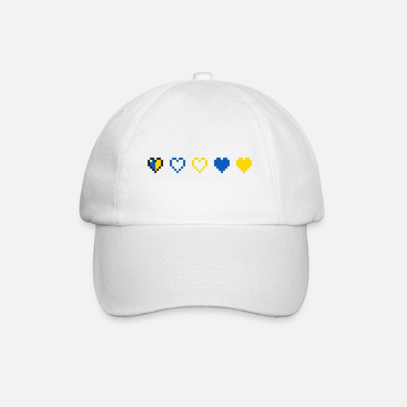 Ukrainian Heartbeat - Baseballkappe - Weiß/Weiß