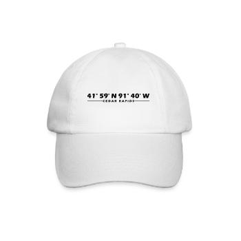 Cedar Rapids Coordinates - Baseball Cap - white/white - Front
