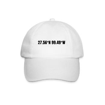 Laredo Texas USA Coordinates - Baseball Cap - white/white - Front