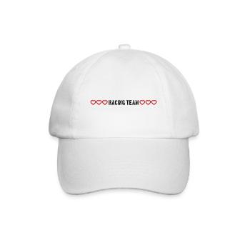 Racing Team heart - Baseball Cap - white/white - Front