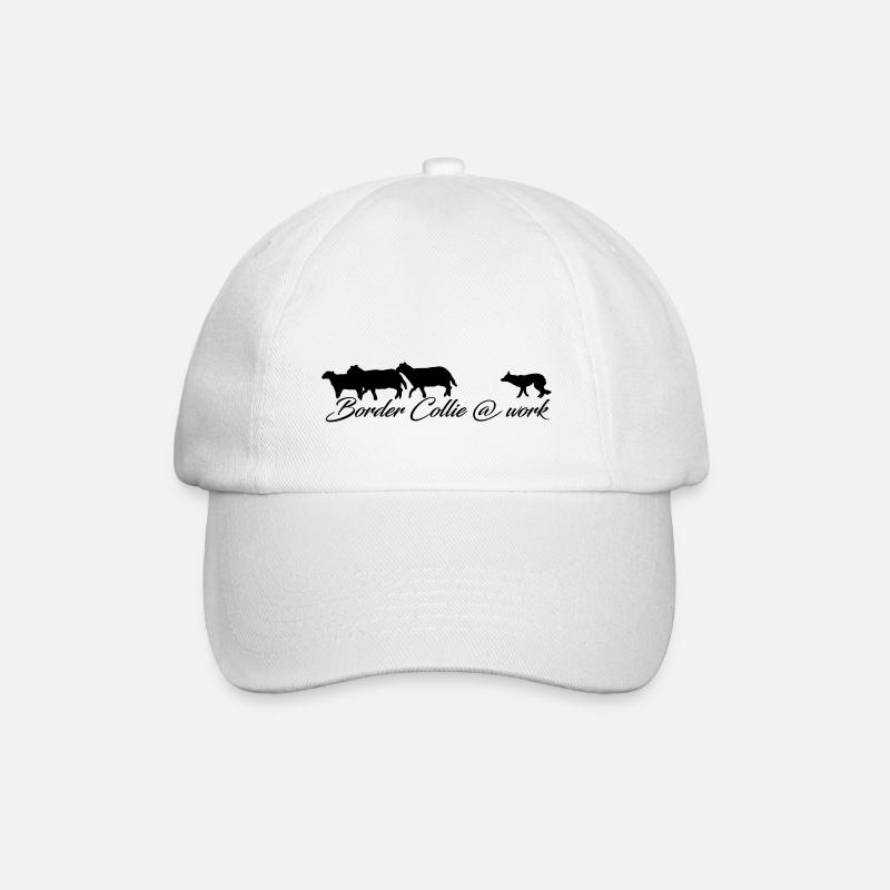 Beware of Border Collie - Baseball Cap - white/white