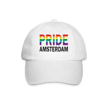 Pride Amsterdam en couleur arc-en-ciel et noir - Casquette classique - blanc/blanc - Devant