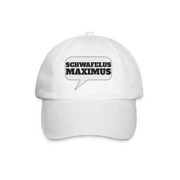 Reden, Labern,schwafeln, Schwafelus, Maximus, - Baseballkappe - Weiß/Weiß - Vorne
