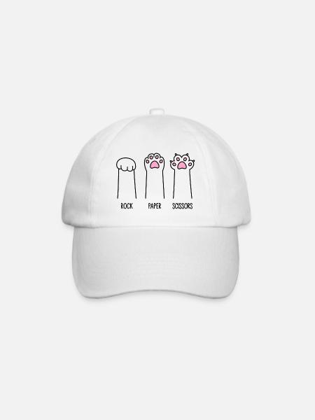 Rock Paper Scissors - Baseball Cap - white/white