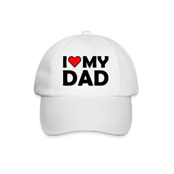 I love my dad - Baseballkappe - Weiß/Weiß - Vorne