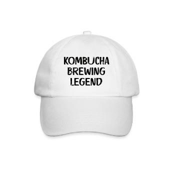 Kombucha Brewing Legend - Baseballkappe - Weiß/Weiß - Vorne