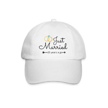 25th Wedding Anniversary - Baseball Cap - white/white - Front