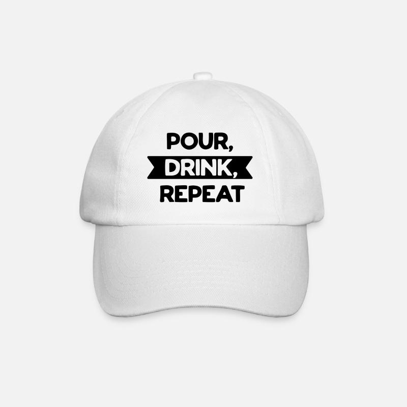 Verser la répétition de boisson - Casquette classique - blanc/blanc