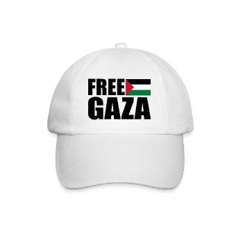 Free gaza - Baseballkappe - Weiß/Weiß - Vorne