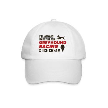 Greyhound Racing Ice Cream Dog Pet Race Animal - Casquette classique - blanc/blanc - Devant