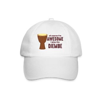 Djembe Player Drummer Music Drum Musician - Baseball Cap - white/white - Front