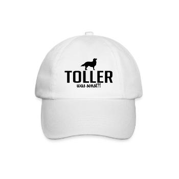 TOLLER was sonst Hunde Hund Spruch Wilsigns - Baseballkappe - Weiß/Weiß - Vorne