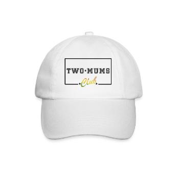 Two mums club LGBT 2 Mamas Mütter - Baseball Cap - white/white - Front
