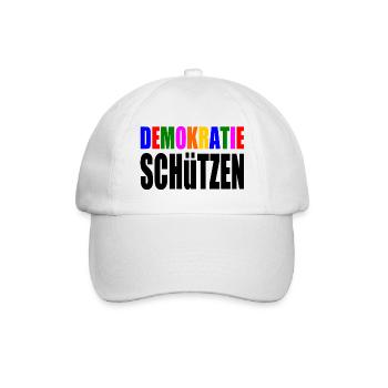 demokratie schützen - Baseballkappe - Weiß/Weiß - Vorne