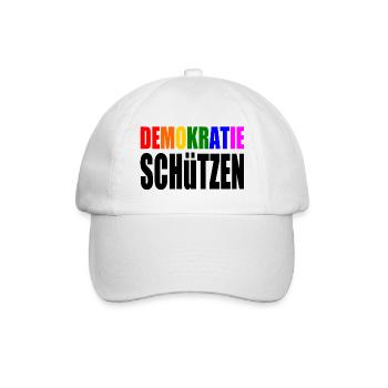 demokratie schützen - Baseballkappe - Weiß/Weiß - Vorne