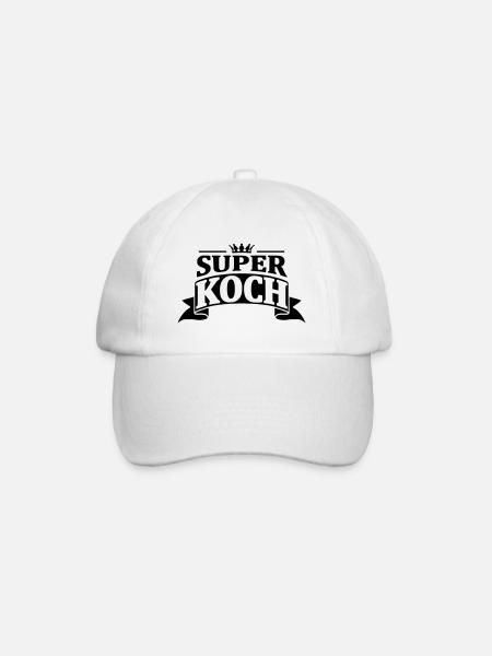 super koch - Baseballkappe - Weiß/Weiß