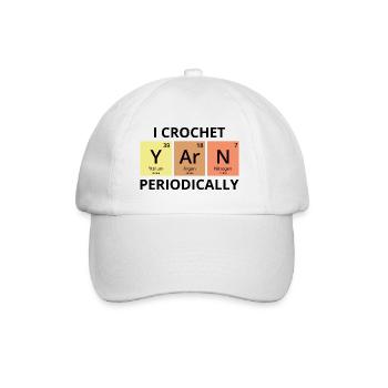 Crochet Crochet Crochet Crocheter Fil Drôle - Casquette classique - blanc/blanc - Devant