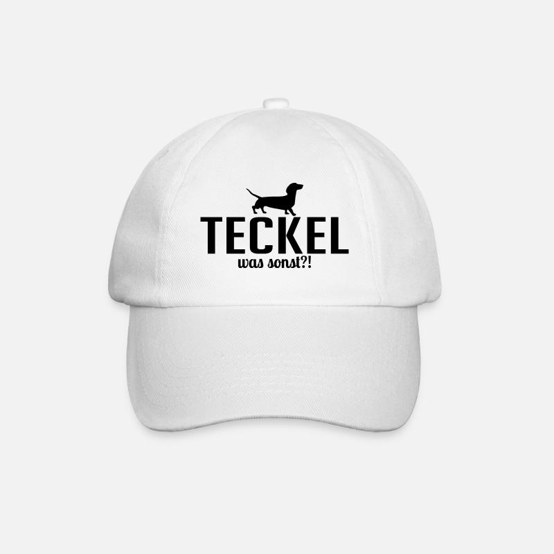 Teckel was sonst Hunde Spruch Wilsigns - Baseballkappe - Weiß/Weiß
