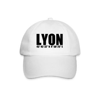 Coordonnées de Lyon - Casquette classique - blanc/blanc - Devant
