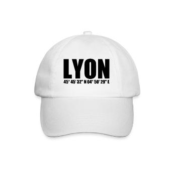 Coordonnées de Lyon - Casquette classique - blanc/blanc - Devant