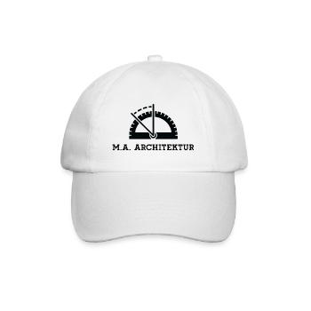 Bachelor Architektur Master of Architecture MA - Baseballkappe - Weiß/Weiß - Vorne