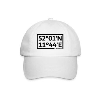 Schönebeck coordinates - Baseball Cap - white/white - Front