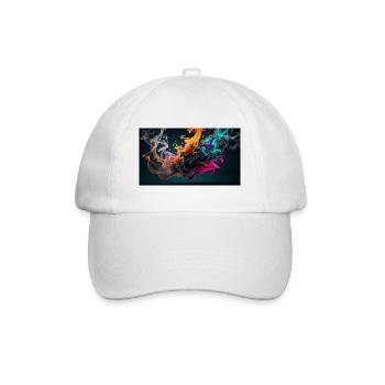 Smoke - Baseball Cap - white/white - Front