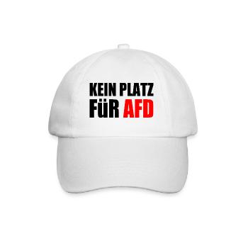 kein platz für afd - Baseballkappe - Weiß/Weiß - Vorne
