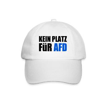 kein platz für afd - Baseballkappe - Weiß/Weiß - Vorne