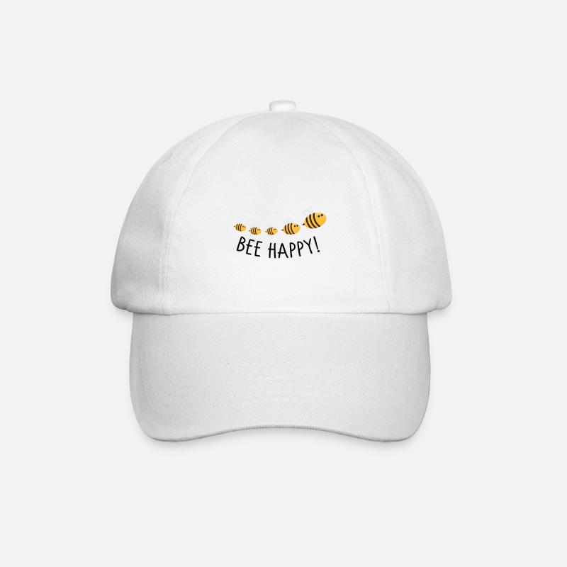 Bee happy - Casquette classique - blanc/blanc