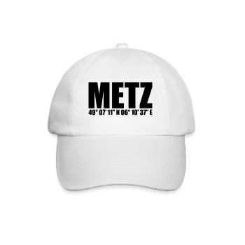 Metz Koordinaten - Baseballkappe - Weiß/Weiß - Vorne