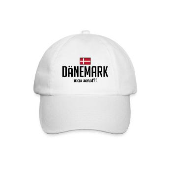 Dänemark was sonst Spruch Urlaubsland Urlaub - Baseballkappe - Weiß/Weiß - Vorne