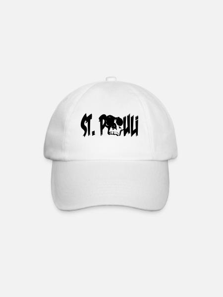 st pauli schädel - Baseballkappe - Weiß/Weiß