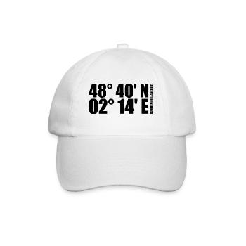 Coordonnées Boulogne-Billancourt - Casquette classique - blanc/blanc - Devant