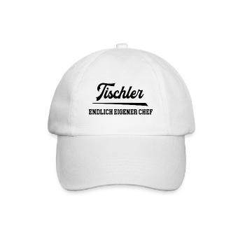 Tischler Chef Firmengründung Selbstständigkeit - Baseballkappe - Weiß/Weiß - Vorne
