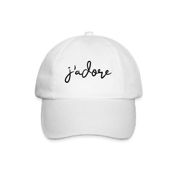 j'adore - Baseballkappe - Weiß/Weiß - Vorne