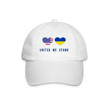 United we stand USA and Ukraine - Baseball Cap - white/white - Front