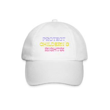 protect children rights - Baseball Cap - white/white - Front